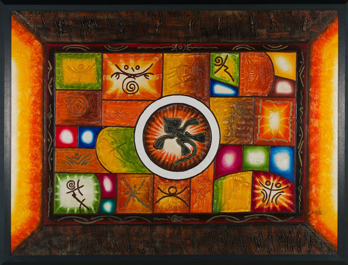 Peinture Dominicaine A Martinez Grand Tahinos (2.15x1.65) Peintre Dominicain