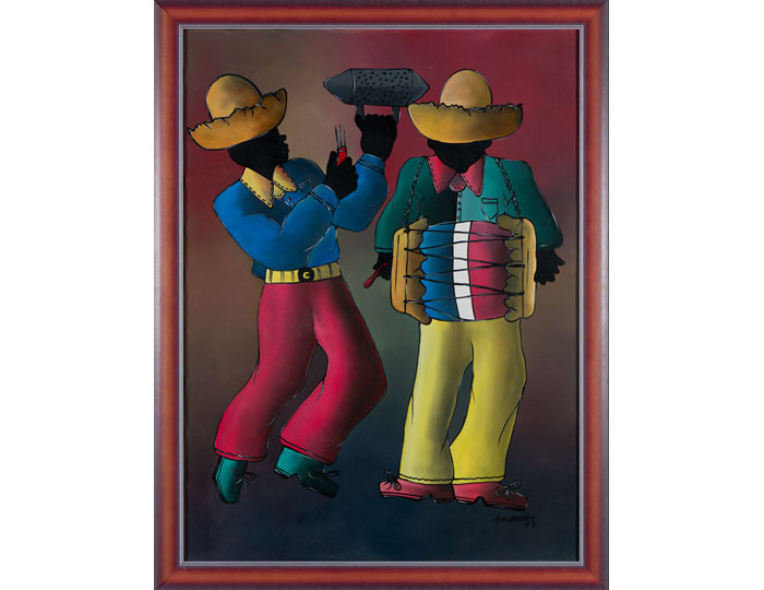 Peinture Dominicaine A Sanchez Merengué 2007 (1.15x0.90) Peintre Dominicain