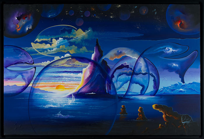 Pierre Mary Joseph El Universos (1.56x1.06) (VENDU) Peintre Pierre Mary Joseph (VENDU)